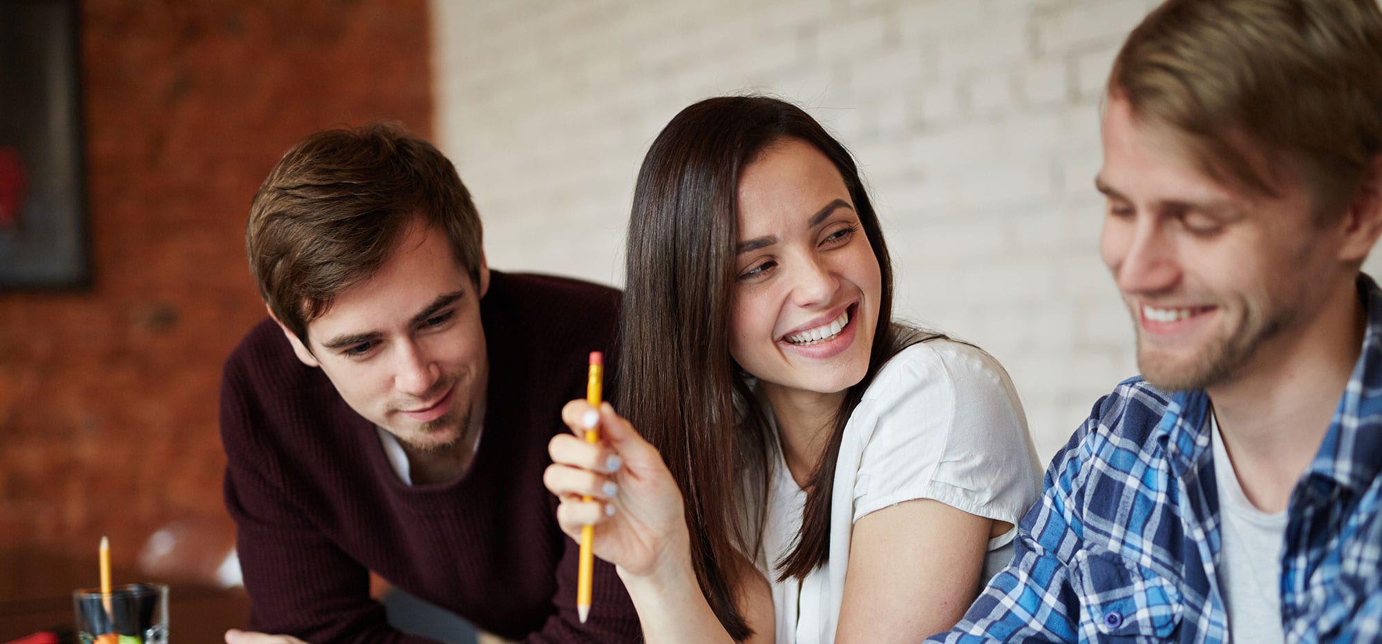 Young people at desk